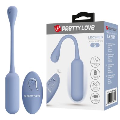Віброяйце вагінальне Pretty Love Lechies Dream з пультом, блакитне, 18.6 х 2.8 см