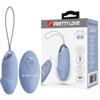 Віброяйце вагінальне Pretty Love Julia Dream з пультом, блакитне, 18.6 х 2.8 см