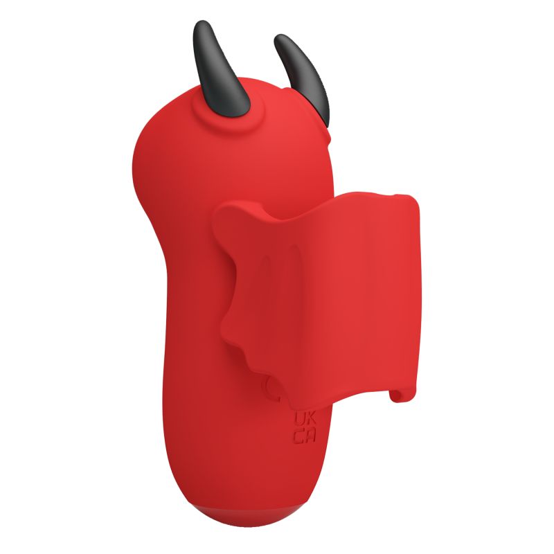 Стимулятор для клитора Pretty Love Magic Devil с сосанием и электростимуляцией, красный, 6.9 см вид 7