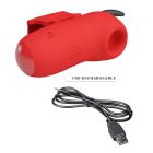 Стимулятор для клитора Pretty Love Magic Devil с сосанием и электростимуляцией, красный, 6.9 см вид 10