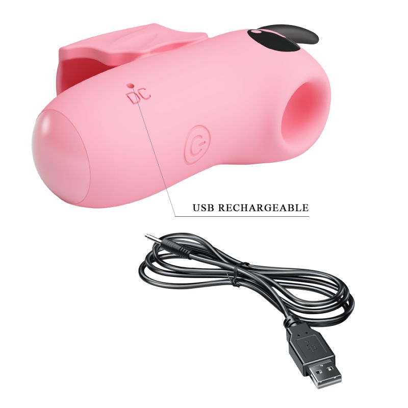 Стимулятор для клитора Pretty Love Magic Devil с сосанием и электростимуляцией, розовый, 6.9 см вид 10