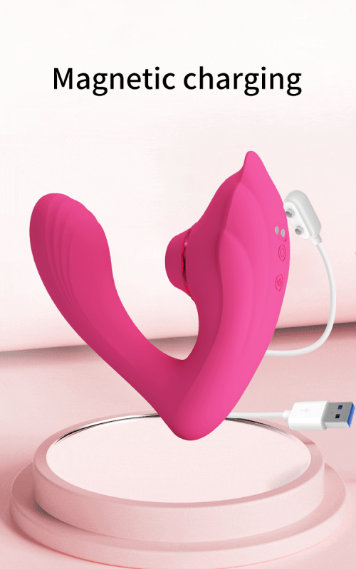 Вакуумный стимулятор клитора с вибрацией Pretty Love Nemo розовый, 13.8 х 11.2 см вид 13