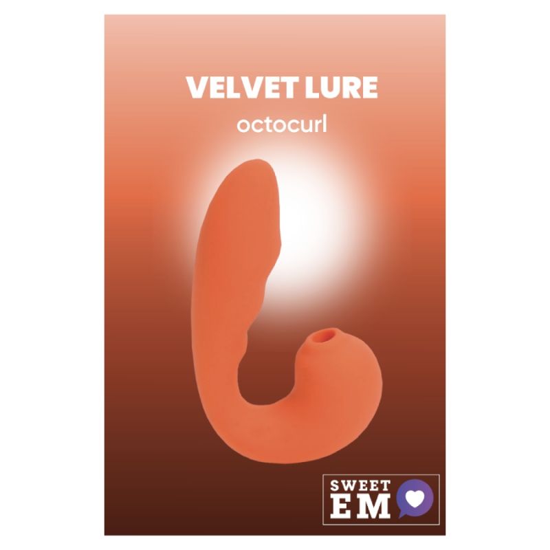 Вибратор с клиторальным стимулятором Sweet Em, оранжевый вид 2