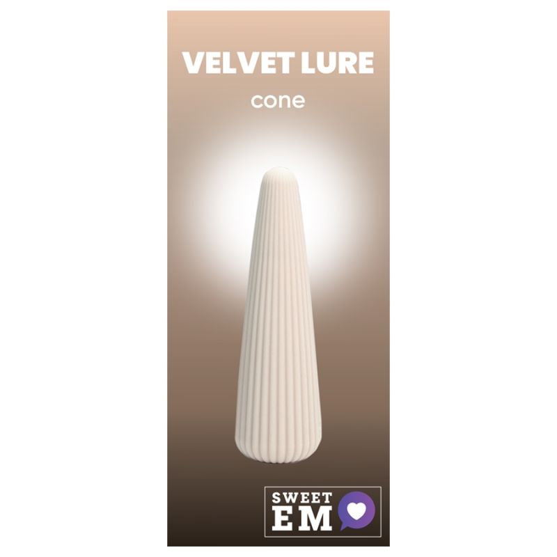 Вібратор-конус рельєфний Sweet Em, 10 режимів, бежевий, 12.8 х 3.8 см вид 2