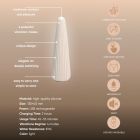 Вібратор-конус рельєфний Sweet Em, 10 режимів, бежевий, 12.8 х 3.8 см вид 11