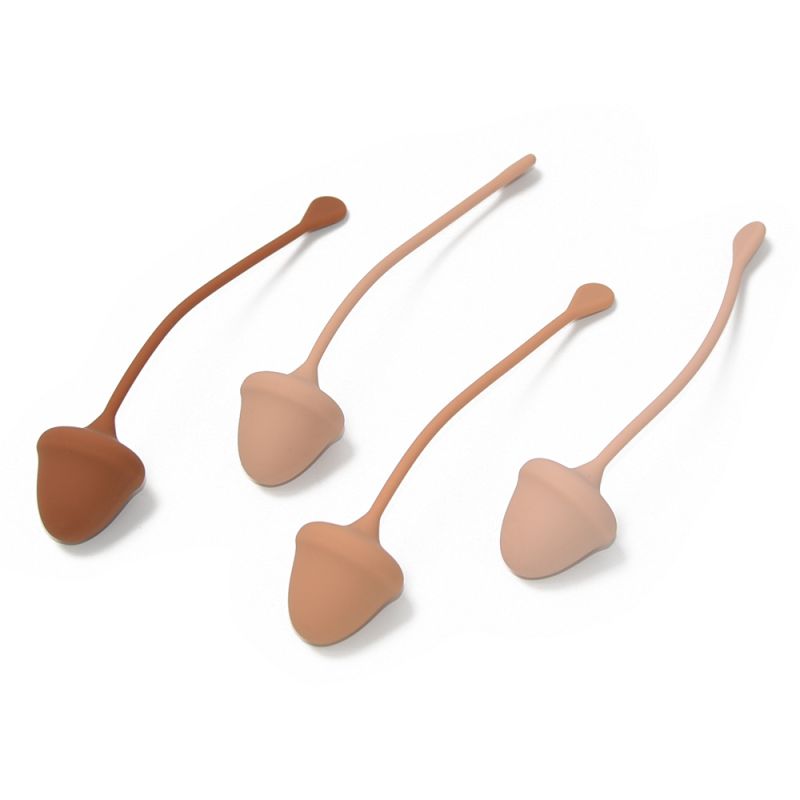 Набір вагінальних кульок Sweet Em, 4 шт з різною вагою, коричневі, 2.8 х 14.5 см вид 4