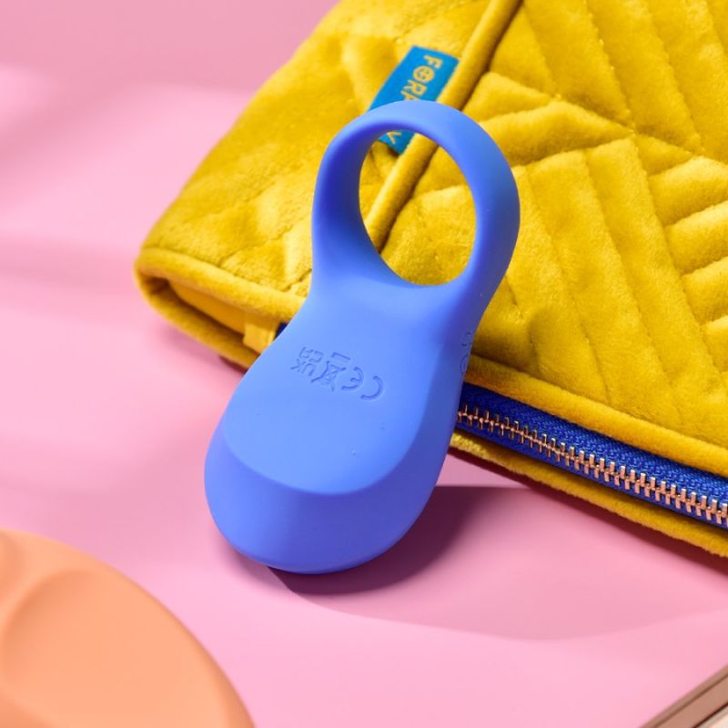 Ерекційне віброкільце Sweet Em з пультом, синій, 8.5 х 4.5 см вид 4