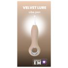 Вибратор точечный с насадками Sweet Em для клитора, бежевый, 14.5 см вид 2