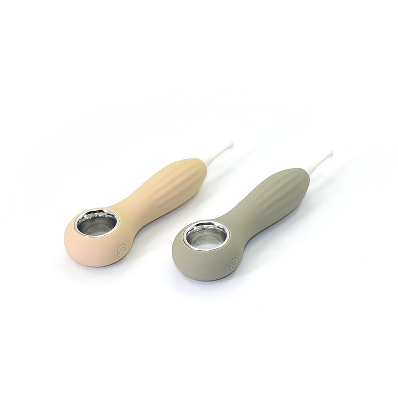 Вибратор точечный с насадками Sweet Em для клитора, бежевый, 14.5 см вид 6