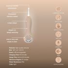 Вибратор точечный с насадками Sweet Em для клитора, бежевый, 14.5 см вид 9