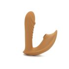 Вибратор с клиторальным стимулятором Sweet Em, L, коричневый, 15.9 х 12.6 х 6.7 см вид 3