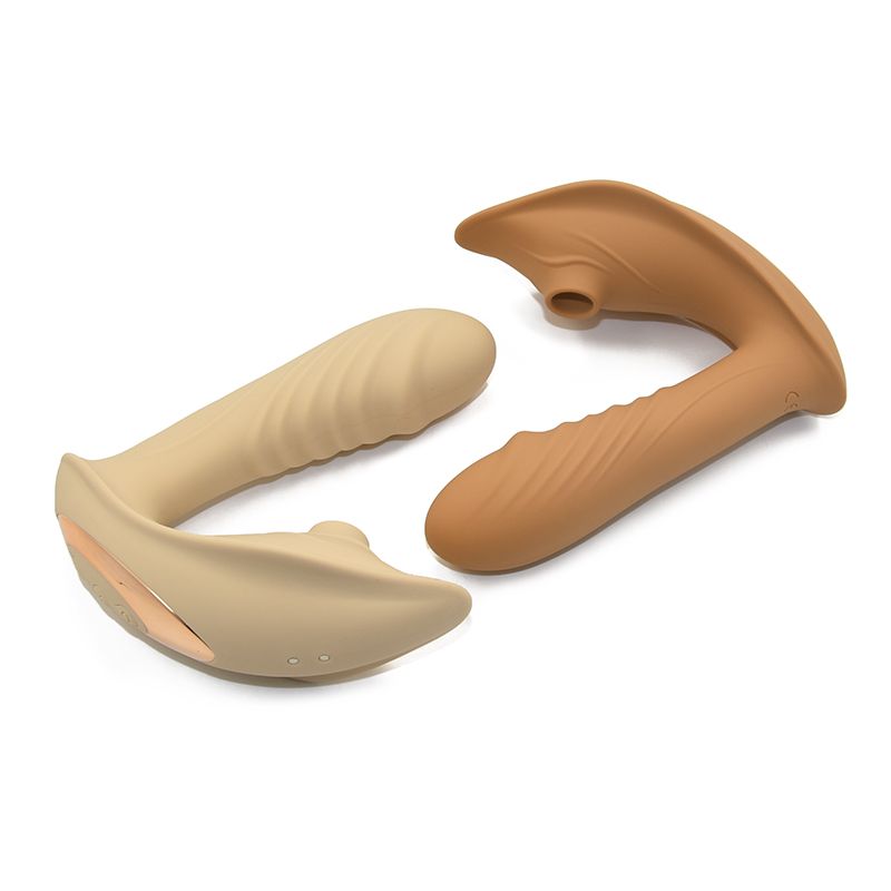 Вибратор с клиторальным стимулятором Sweet Em, L, коричневый, 15.9 х 12.6 х 6.7 см вид 6