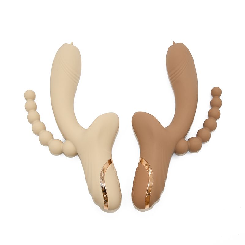 Вибратор-кролик с анальной стимуляцией Sweet Em, коричневый, 22.1 х 7.8 х 4.2 см вид 5