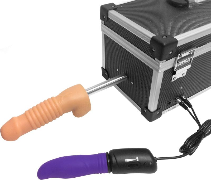 Портативна секс-машина Diva Tool Box у валізі, з пультом та трьома насадками Vac-U-Lock, чорна вид 4