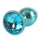 Анальна пробка блакитна поталь CHISA MATRIX MONT з блакитним каменем, розмір S вид 3