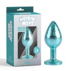 Анальна пробка блакитна поталь CHISA MATRIX MONT з блакитним каменем, розмір S вид 9