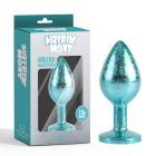 Анальна пробка блакитна поталь CHISA MATRIX MONT з блакитним каменем, розмір M вид 9