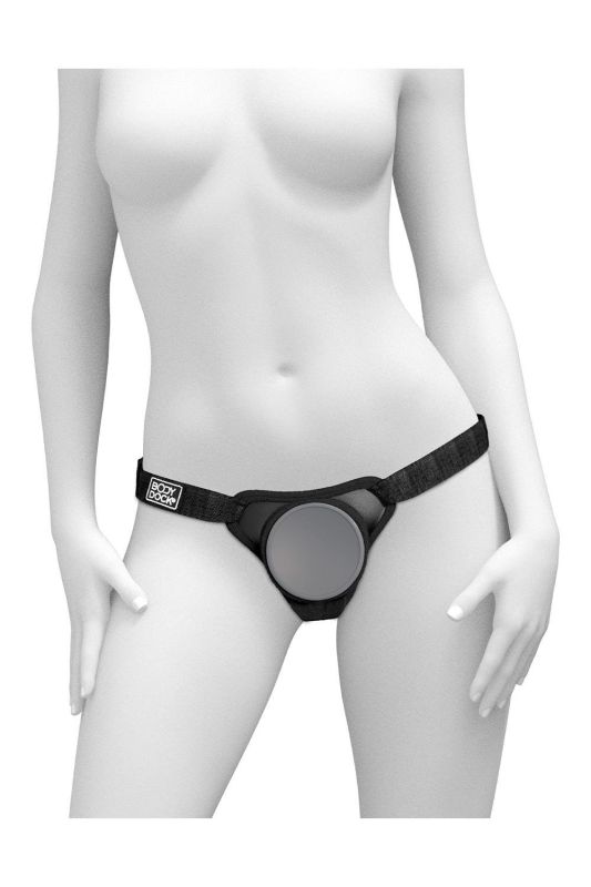 Трусики для страпона Pipedream Body Dock Elite Mini Harness, черные вид 3