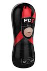 Мастурбатор-рот у чорній колбі Pipedream PDX Elite з вібрацією, тілесний вид 4