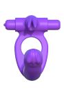 Насадка на член для подвійного проникнення з вібрацією Pipedream, фіолетова, 19.5 х 2.7 см вид 4