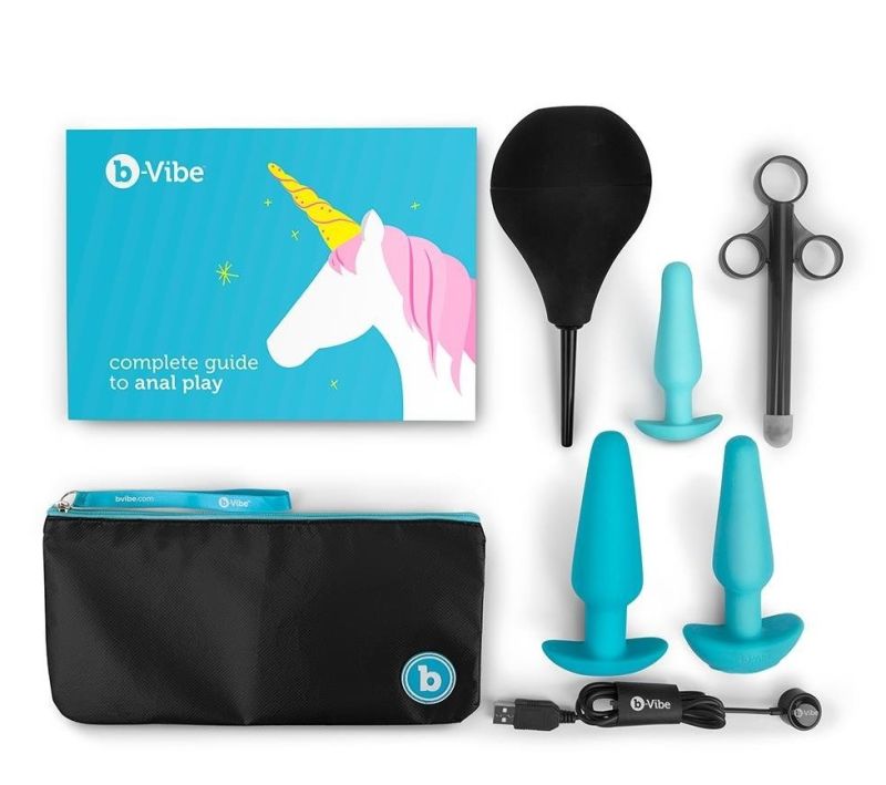 Набір для анального сексу B-Vibe Anal Training 7 предметів, синій вид 2