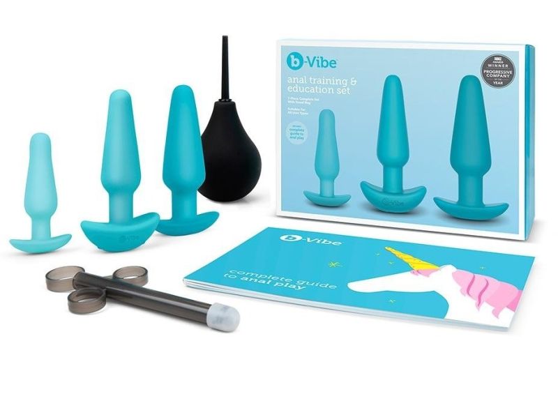 Набір для анального сексу B-Vibe Anal Training 7 предметів, синій вид 3