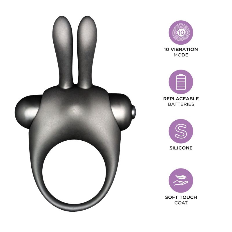 Набір ерекційне віброкільце та краплі для клітора Orgie ORGASMIC BUNNY вид 6