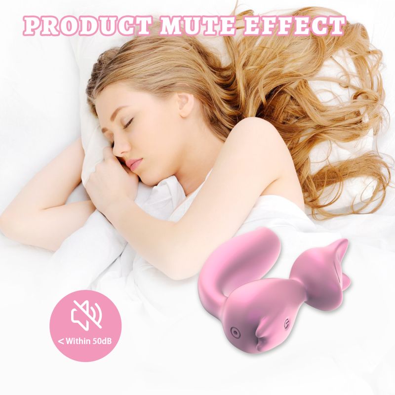 Міні-вібратор кліторальний Every Night Toys Doris у формі лисиці світло-рожевий, 10 режимів вібрації вид 5