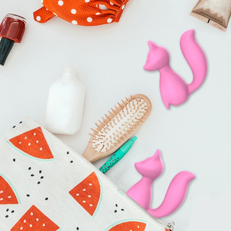 Міні-вібратор кліторальний Every Night Toys Doris у формі лисиці світло-рожевий, 10 режимів вібрації вид 9