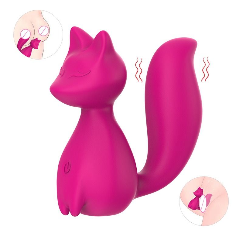 Міні-вібратор кліторальний Every Night Toys Doris у формі лисиці рожевий, 10 режимів вібрації вид 2