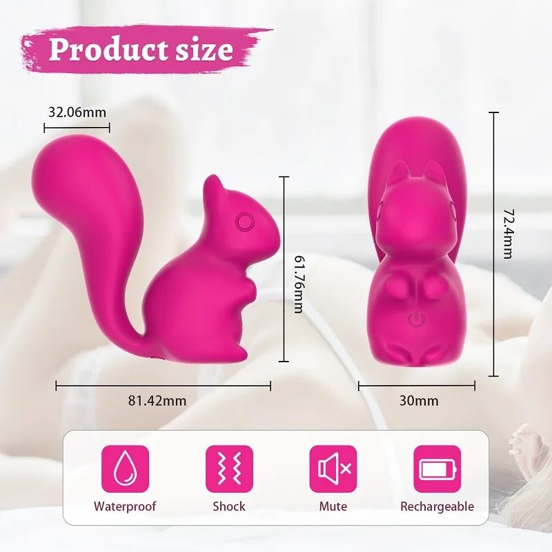 Мини-вибратор клиторальный Every Night Toys Doris в форме лисы розовый, 10 режимов вибрации вид 7