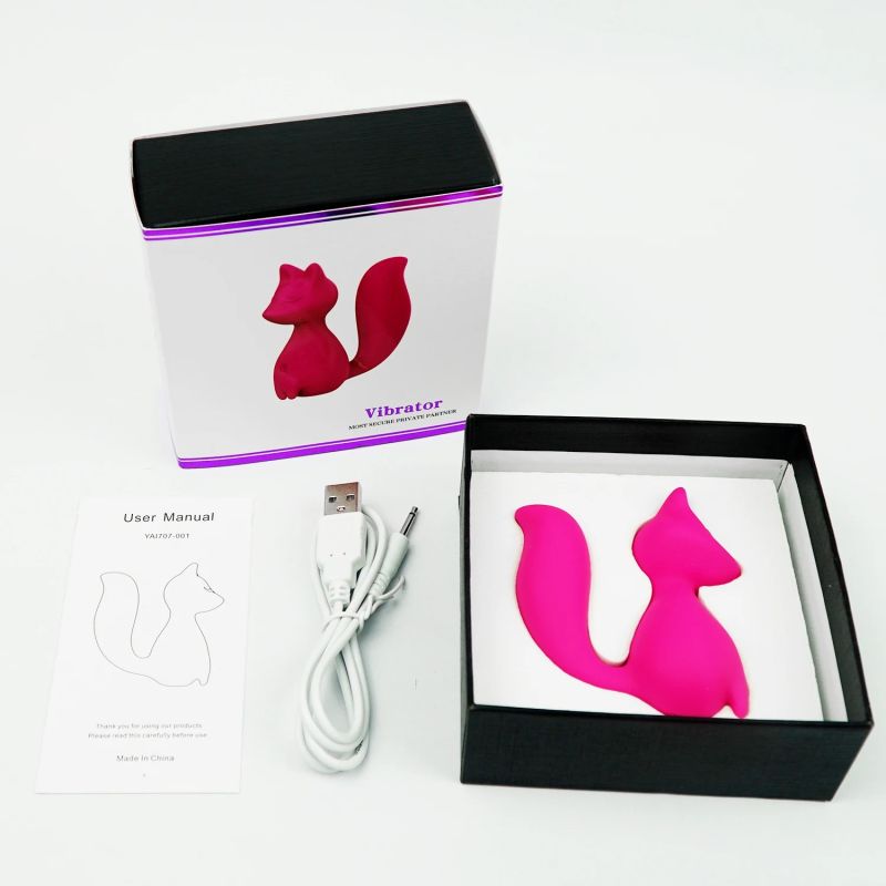 Мини-вибратор клиторальный Every Night Toys Doris в форме лисы розовый, 10 режимов вибрации вид 8