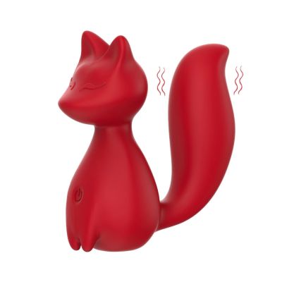 Міні-вібратор кліторальний Every Night Toys Doris у формі лисиці червоний, 10 режимів вібрації