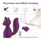 Мини-вибратор клиторальный Every Night Toys Doris в форме лисы фиолетовый, 10 режимов вибрации вид 6