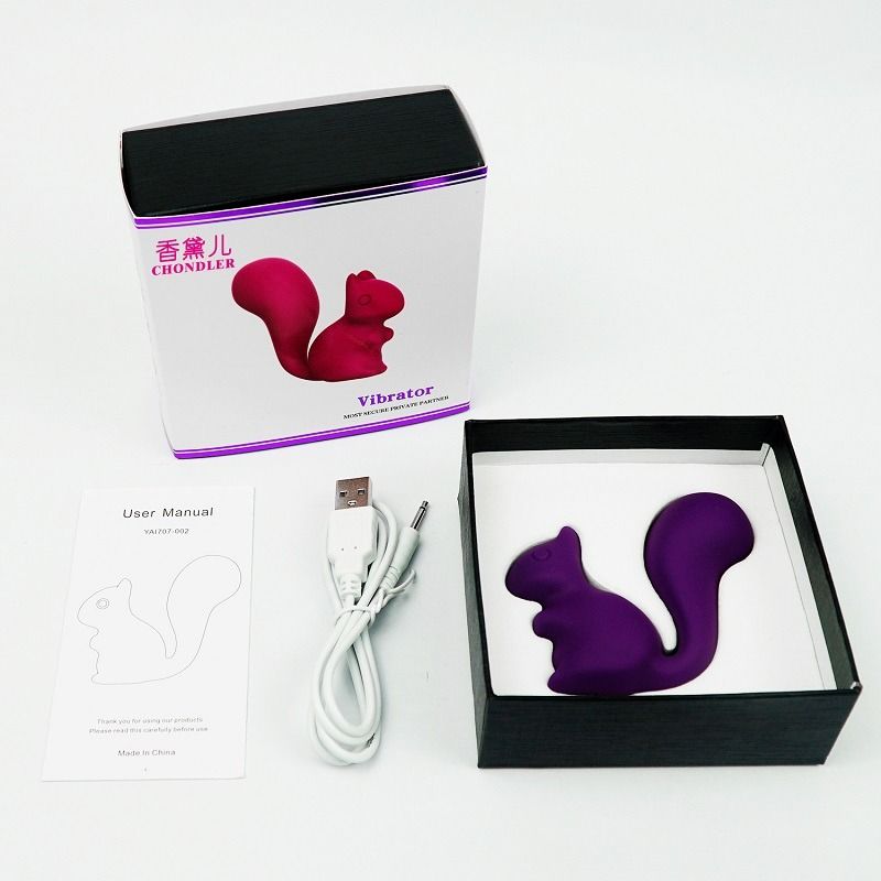 Мини-вибратор клиторальный Every Night Toys Doris в форме лисы фиолетовый, 10 режимов вибрации вид 11