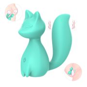 Мини-вибратор клиторальный Every Night Toys Doris в форме лисы бирюзовый, 10 режимов вибрации