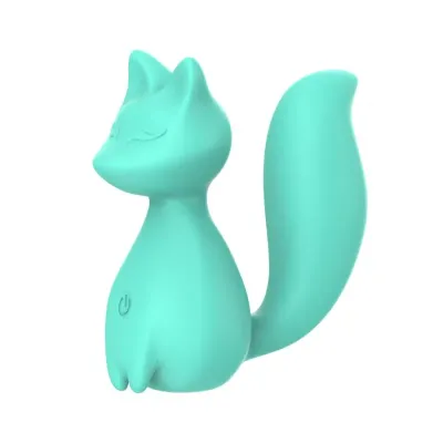 Міні-вібратор кліторальний Every Night Toys Doris у формі лисиці бірюзовий, 10 режимів вібрації