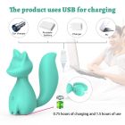 Мини-вибратор клиторальный Every Night Toys Doris в форме лисы бирюзовый, 10 режимов вибрации вид 7