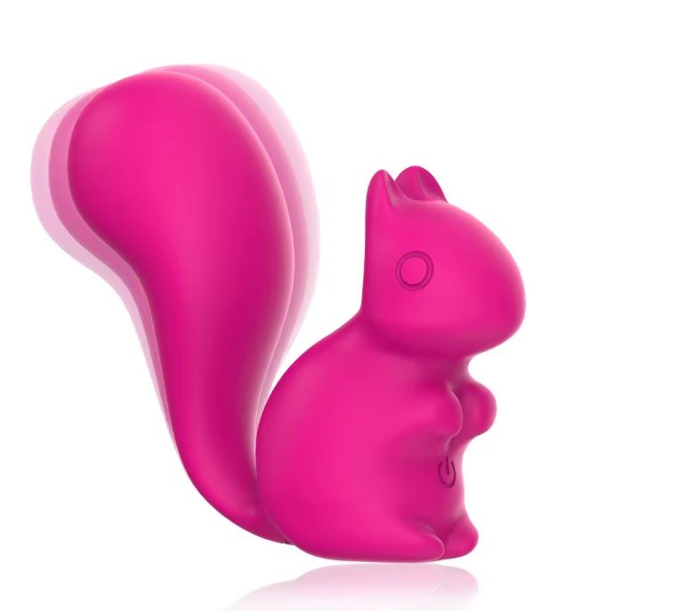 Міні-вібратор кліторальний Every Night Toys Debbie у формі білочки рожевий, 10 режимів вібрації вид 2