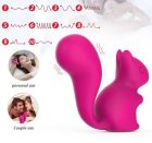 Міні-вібратор кліторальний Every Night Toys Debbie у формі білочки рожевий, 10 режимів вібрації вид 3