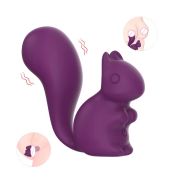 Мини-вибратор клиторальный Every Night Toys Debbie в форме белочки фиолетовый, 10 режимов вибрации