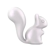 Міні-вібратор кліторальний Every Night Toys Debbie у формі білочки білий, 10 режимів вібрації