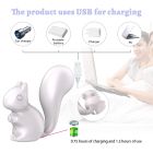 Мини-вибратор клиторальный Every Night Toys Debbie в форме белочки белый, 10 режимов вибрации вид 4