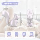 Міні-вібратор кліторальний Every Night Toys Debbie у формі білочки білий, 10 режимів вібрації вид 9
