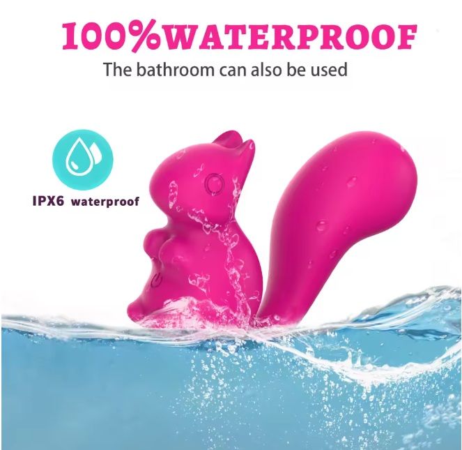 Міні-вібратор кліторальний Every Night Toys Debbie у формі білочки червоний, 10 режимів вібрації вид 6