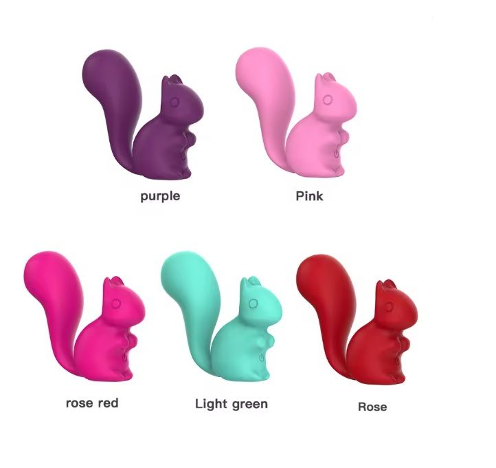 Міні-вібратор кліторальний Every Night Toys Debbie у формі білочки червоний, 10 режимів вібрації вид 8