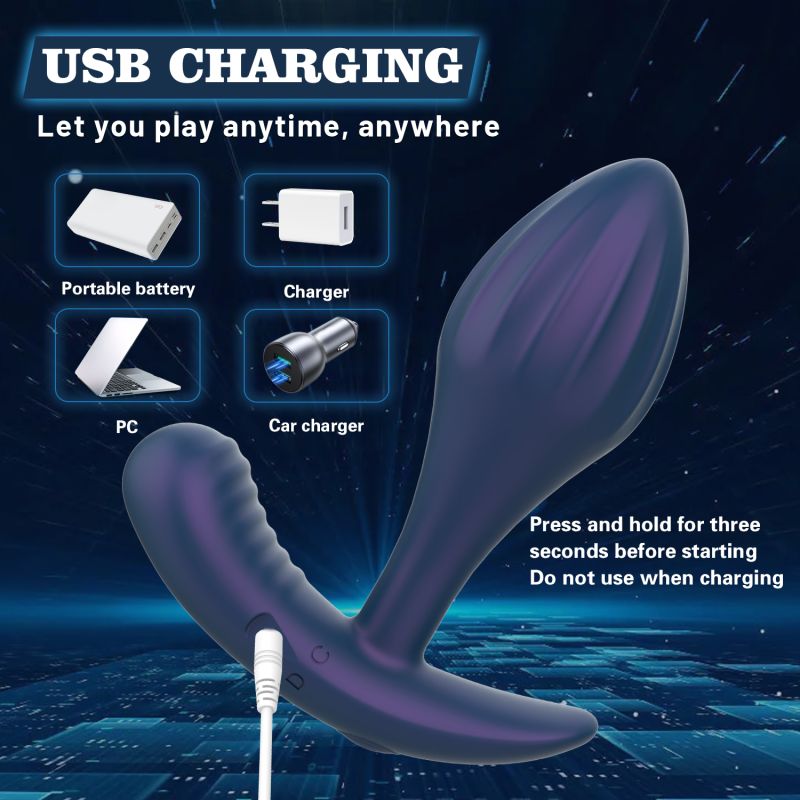 Масажер простати Every Night Toys Miah з дистанційним керуванням, синій, 10 режимів вібрації вид 4