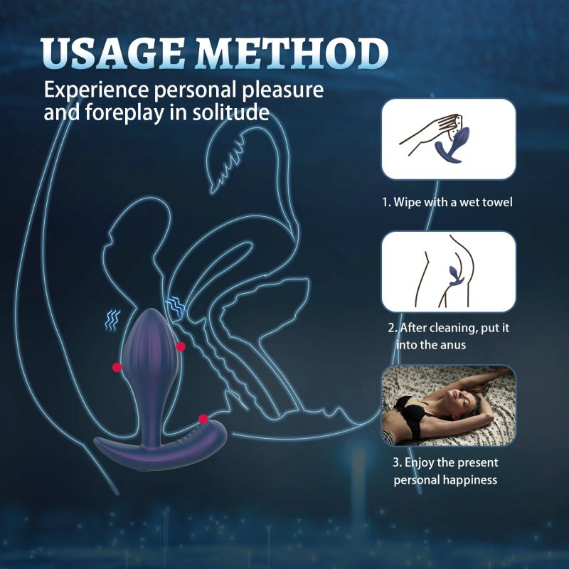 Масажер простати Every Night Toys Miah з дистанційним керуванням, синій, 10 режимів вібрації вид 5