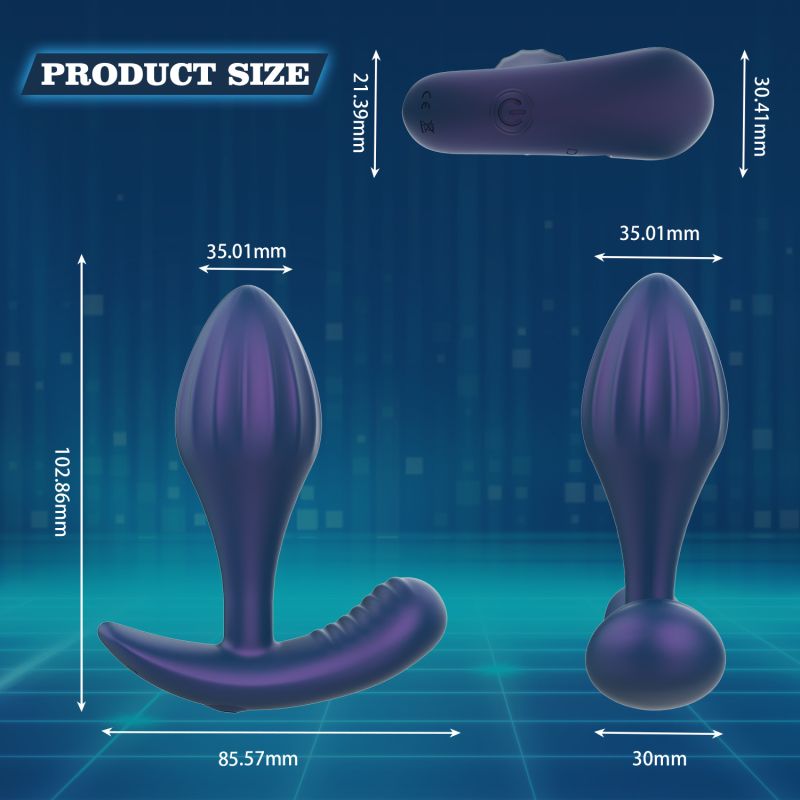 Масажер простати Every Night Toys Miah з дистанційним керуванням, синій, 10 режимів вібрації вид 6