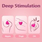 Мини-вибратор клиторальный Every Night Toys Eileen в форме сердца розовый, 10 режимов вибрации вид 7